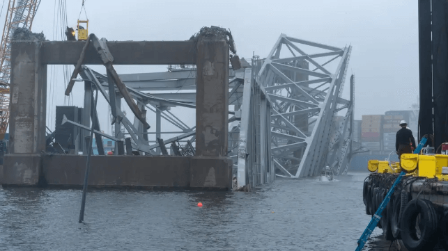 Wrecked Francis Scott Key Bridge